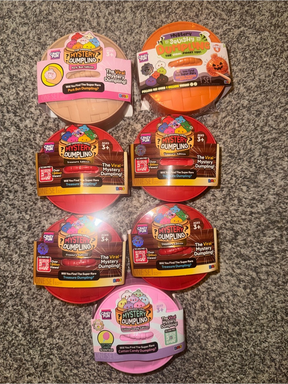 Mystery Dumpling bundle of 7 RMS Treasure, Cotton Candy, Pork, Halloween bundle